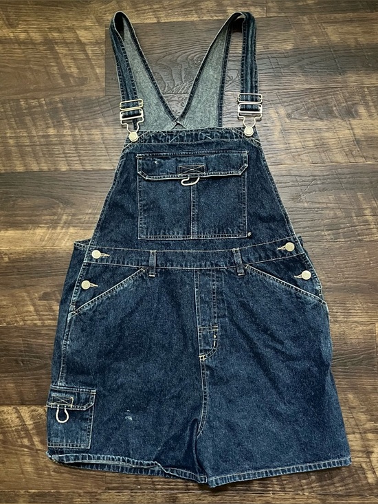 No Boundaries Denim - Vintage Y2K No boundaries blue denim jean short overalls shortalls large 11/13